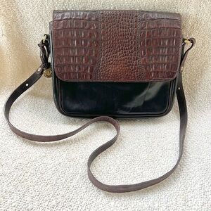 Vintage Brahmin Black Brown Designer Handbag